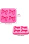 Silicone Fondant Mold Chocolate Molds, 4 PCs Bow Silicone Moulds, Bow Shapes Fondant Cake Molds for