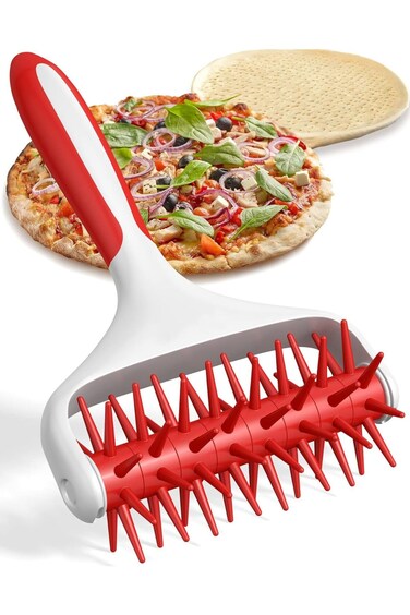 NALACAL Pizza Dough Roller and Docker Set, Pizza Docking Tool for Home &amp; Commercial Kitchen - Pizza