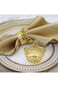 Gold Napkin Rings, 6Pcs Crown Rhinestone Napkin Rings, Hollow Out Napkin Rings Holders Serviette Bu