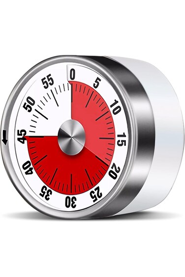 Senbos 60-Minute Visual Countdown Timer, Mechanical Kitchen Timer Classroom Timer for Kids Adults,