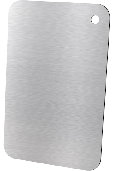 لوح تقطيع للمطبخ مصنوع من الفولاذ المقاوم للصدأ 304، حصيرة تقطيع معلقة، لوح تقطيع متين للخضراوات واللحوم