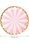 TERRIFI Pink and Gold Paper Plates, Disposable Plates Pastel Party Tableware Paper Party Plates 20