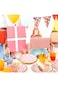 TERRIFI Pink and Gold Paper Plates, Disposable Plates Pastel Party Tableware Paper Party Plates 20