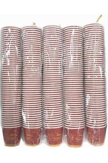 Alsaqer Paper Kahwa Cups 250-Pieces, 2.5 oz Capacity, Red