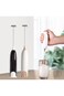 Electric Milk Frother White and Black &ndash; Elegant Design, Battery Operated, Ideal for Coffee, Milk &amp;