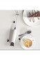 Electric Milk Frother White and Black &ndash; Elegant Design, Battery Operated, Ideal for Coffee, Milk &amp;