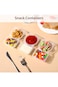 RXRRXR 10PCS Double Compartment Condiment Container With Lids - Reusable Snack Pack Containers for