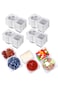 RXRRXR 10PCS Double Compartment Condiment Container With Lids - Reusable Snack Pack Containers for