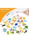 Paporich 36PCS Wooden Animal Fridge Magnets,Cartoon Magnetic Animal Magnets for Magnetic Whiteboard