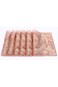 SYOSI Elegant Rose Gold Rectangular Placemats - Set of 6 Metal Hollow Table Mats for Wedding, Banqu