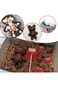 SYOSI 3D Teddy Bear Chocolate Silicone Molds, 2pcs Soft Mold With Hammer for Smash Bears, Candy, Mo