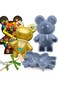 SYOSI 3D Teddy Bear Chocolate Silicone Molds, 2pcs Soft Mold With Hammer for Smash Bears, Candy, Mo