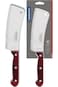 Tramontina Polywood 6 Inches Cleaver with Stainless Steel Blade and Red Dishwasher Safe Treated Han