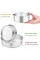 E-far Cake Pan Set of 3 (4 inch/6 inch/8 inch), Stainless Steel Small Round Layer Cake Baking Pans,