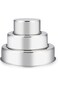 E-far Cake Pan Set of 3 (4 inch/6 inch/8 inch), Stainless Steel Small Round Layer Cake Baking Pans,