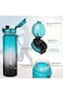 GEMFUL Water Bottle 1L with Straw Motivational Time Marker Tritan BPA Free Drink Bottle for Sports