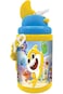 Babyshark Plastic Water Bottle with Straw and Strap for School, 450 ml Capacity