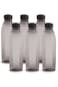 Cello Crystal PET Bottle Set, 1 Litre, Set of 6, Black