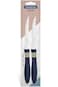 Tramontina Cor&amp;Cor 2 Pieces Steak Knife Set with Stainless Steel Blade and Blue Polypropylene Handl