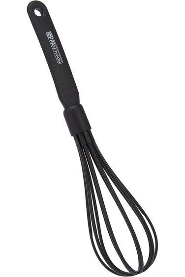 Royalford nylon balloon whisk with handle - egg frother, milk beater, kitchen utensil for blending