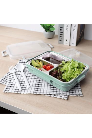 Orchid SUPERLOCK Lunch Box 850 ML, Leakproof Bento Box for Kids Adults, Food Container With 3 Compa
