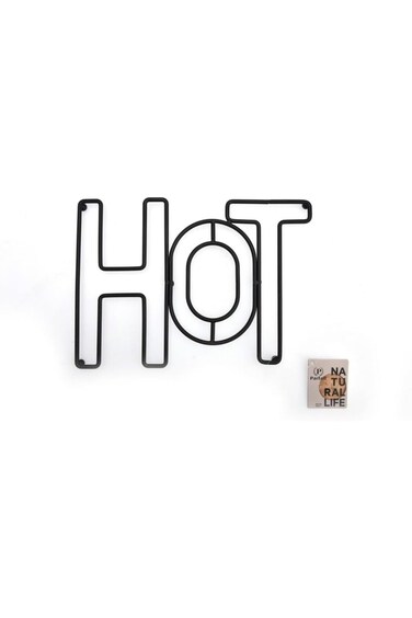 حامل أواني مطبخ من الفولاذ المتين بتصميم رائع باللون الأسود N-D111KX0001