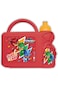 Pjmask Kids Plastic Lunch Box and Water Bottle, Red