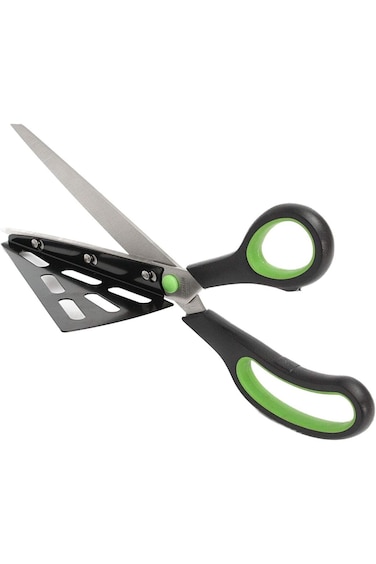 Shallow Pizza Scissor with Slicer, Green BD-ATV-12