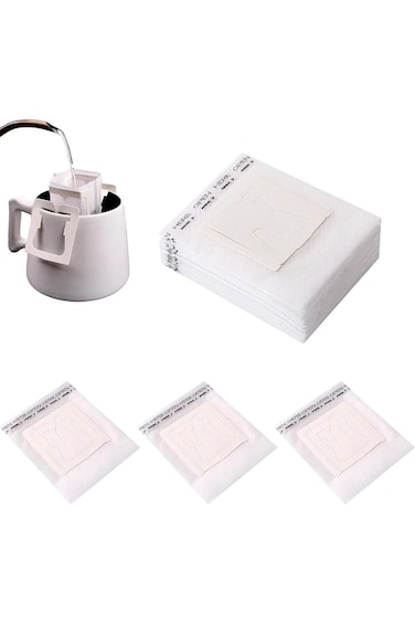 ToolHouse 50PCS Hanging Ear Coffee Filter Bags, Disposable Coffee Filter Paper for Office, Home and