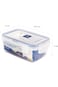 Microneware Superlock Rectangle Storage Box 650ml, Airtight Plastic Food Container With Lid, 100% L