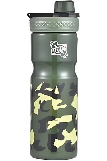ALCOACH battle Shakers army  Military Themed Shaker Bottle   Leak-Proof Protein Cup with Storage Co