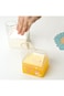 Azonee Clear Glass Milk Carton Cup &ndash; 13.4 Oz Microwavable Cute Peach Design, Mini Creamer Pitcher,