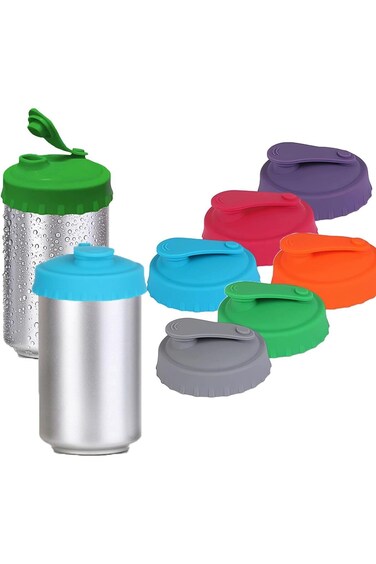 غطاء علبة صودا ALMEKAQUZ، أغطية علب بوب، عبوة من 6 ألوان للصودا والبيرة ومشروبات الطاقة والعصائر والكولا وغيرها