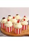 50pcs Cupcake Liners Stripes Baking Cups Muffin Liners Paper Cupcake Cases Unbleached Muffin Wrappe