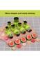 12PCS Vegetable Fruit Cookie Cutter Shapes, Mini Cookie Stamps Mold for Kids Crafts Baking Decorati