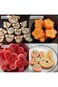 12PCS Vegetable Fruit Cookie Cutter Shapes, Mini Cookie Stamps Mold for Kids Crafts Baking Decorati