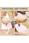 Teenitor Cake Scraper Cake Smoother, 7 Pcs Dough Scraper Bowl Scraper Cutters Cake Icing Scraper Sm