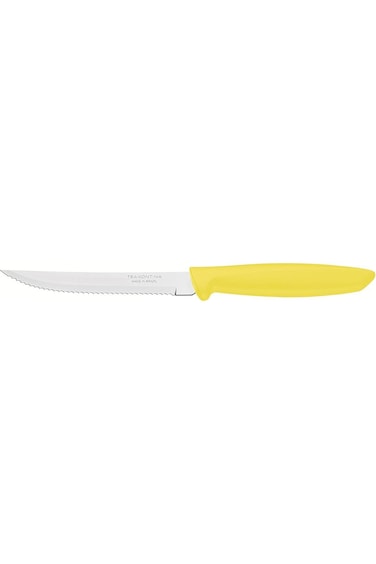 Tramontina Plenus 5 Inches Steak and Fruit Knife with Stainless Steel Blade and Yellow Polypropylen