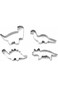 4 Pcs Dinosaur Sandwich Cutters, Dinosaur Cookie Cutter Set, Baking Mold for Birthday Party