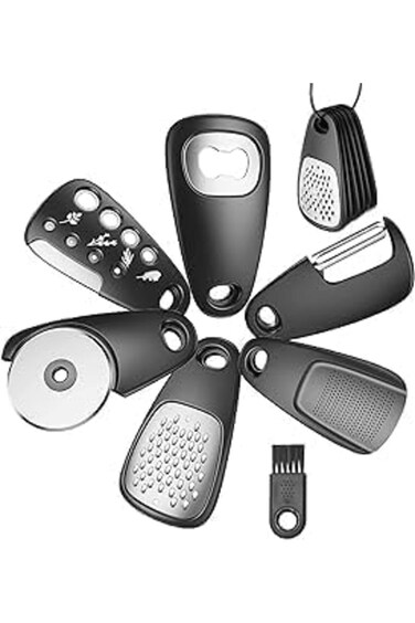 WEZCHUGHAOL Kitchen Unique Gadgets Set 6 Pieces, Space Saving, Fruit/Vegetable Peeler, Garlic/Ginge