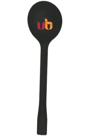 Hard Plastic Ice Cream Spoons (50 Pieces) (Black)