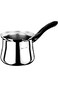 Hascevher Stainless Turkish Coffee pots cezve,150 ml, 18/10 Cr.Ni.Coffee Maker Milk pan (350ml)
