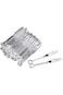 WOIWO 100pcs Disposable Plastic Fruit Forks Cocktail Sticks Party Supplies Plates Picks Cake Forks