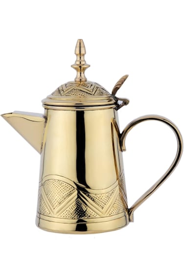 Al Saif Brass Milk Jug with Design, 350 ml Capacity, 1.1 mm Thickness, Gold