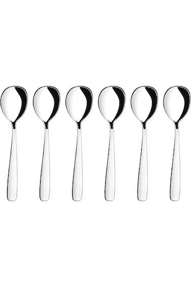 Tramontina Amazona 6 Pieces Stainless Steel Sugar Spoons with High Gloss Finish