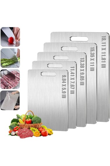 Titanium Cutting Board,Titanium Cutting Boards for Kitchen,Double-Sided Food Grade Stainless Steel