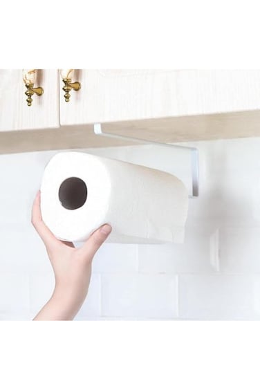 LUKSYOL paper Towel Holder Towel Rack Hooks for Kitchen - Space-Saving Dispenser Under Cabinet Pape