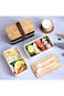 ALMEKAQUZ 1200ml Lunch Box,2 Layer Food Containers,Japanese Style Bento Box,Divider Salad Box,Lunch