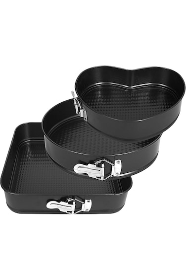 Raj Non-Stick Cake Mould 3 Pieces Set, Rntp03, Cake Maker, Cake Mould, Bakeware