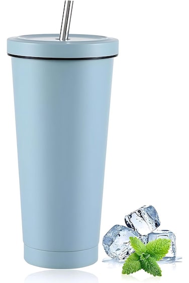 كوب قهوة مثلجة قابل لإعادة الاستخدام من X spring، كوب قهوة سفر مزدوج الجدار مفرغ من الهواء، 750 مل مع Splash-P